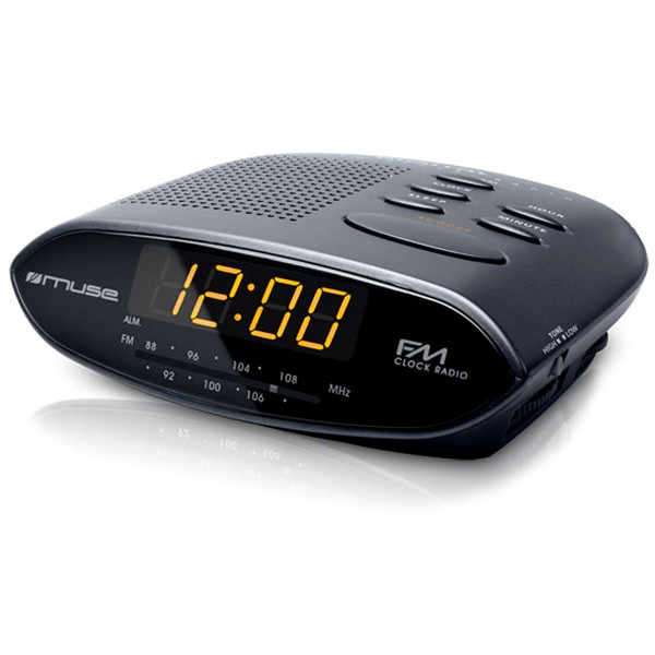 Muse m-10 cr negro radio analógica sobremesa fm snooze